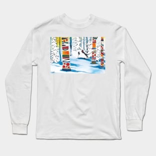 Skiing In Freshie Forest Long Sleeve T-Shirt